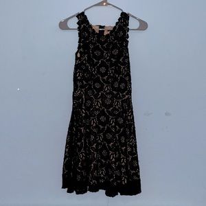 Black dress flower pattern